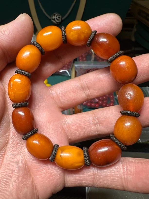 【遇瑟出品】中东回流老蜜蜡手串