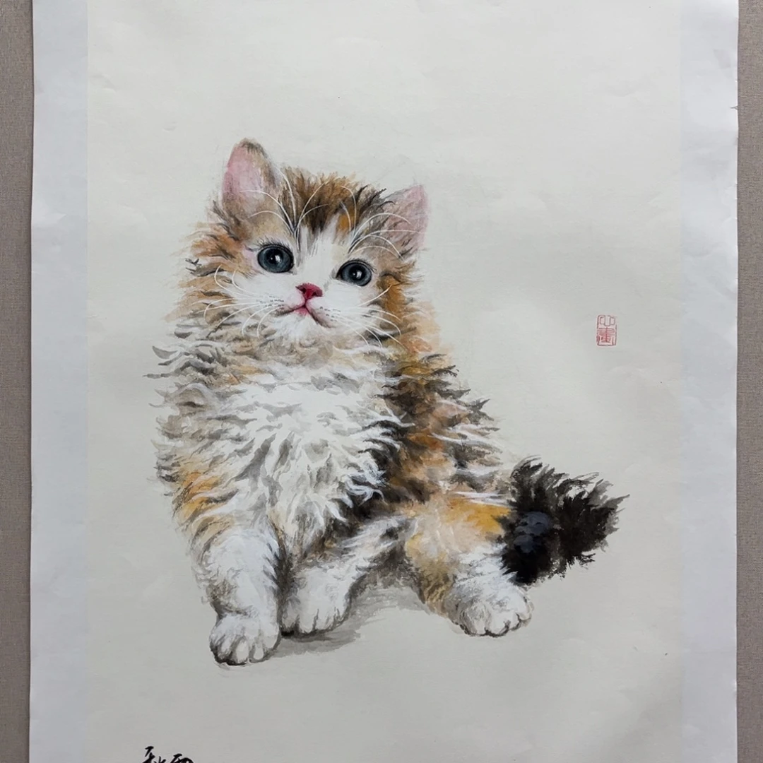 国画艺术家真人手绘
