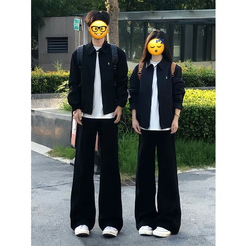 黑色微喇牛仔裤男美式高街vibe风格裤子显腿长显瘦cleanfit直筒裤