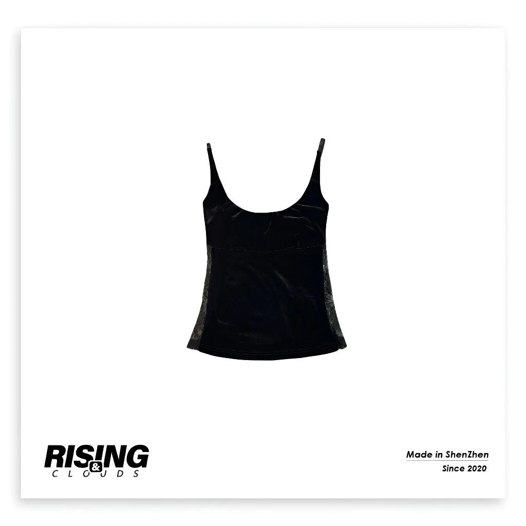 【小云姐】秋季法式优雅风丝绒吊带显瘦百搭日常通勤坎肩100228