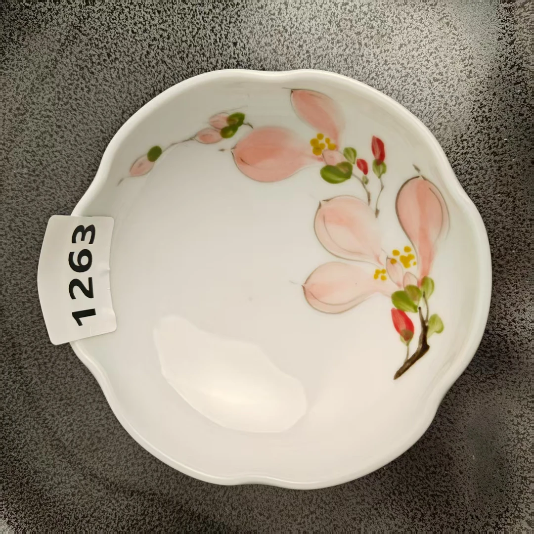 景德镇手绘釉中彩（食品级）荷花碗1263