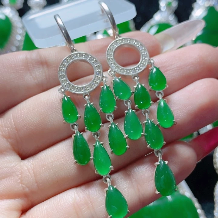 翡翠颈饰银S925镶嵌