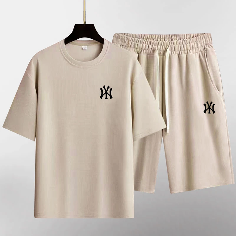 <俩件套> 夏季新品男女同款套装休闲短袖短裤透气速弹力运动百搭