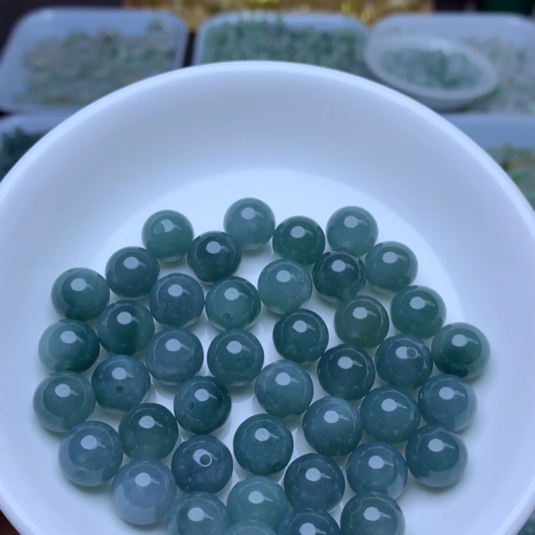 翡翠散珠卡10冰蓝水10个