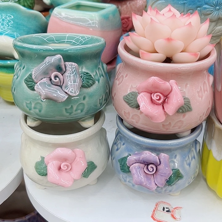 有孔.多肉陶瓷花盆！