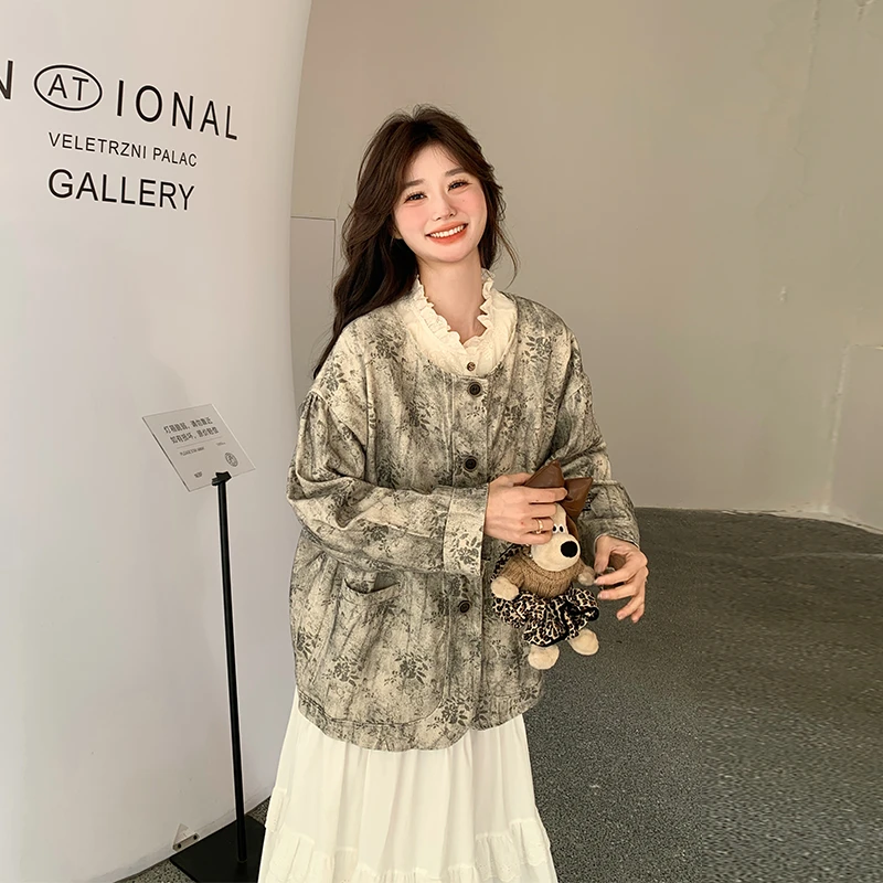 晕染新中式国风外套女春秋2025新款高级感流行独特设计感小众爆款