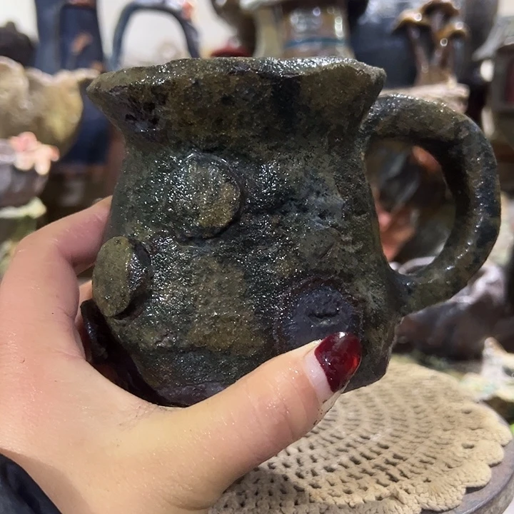 福利手工粗陶高温花盆