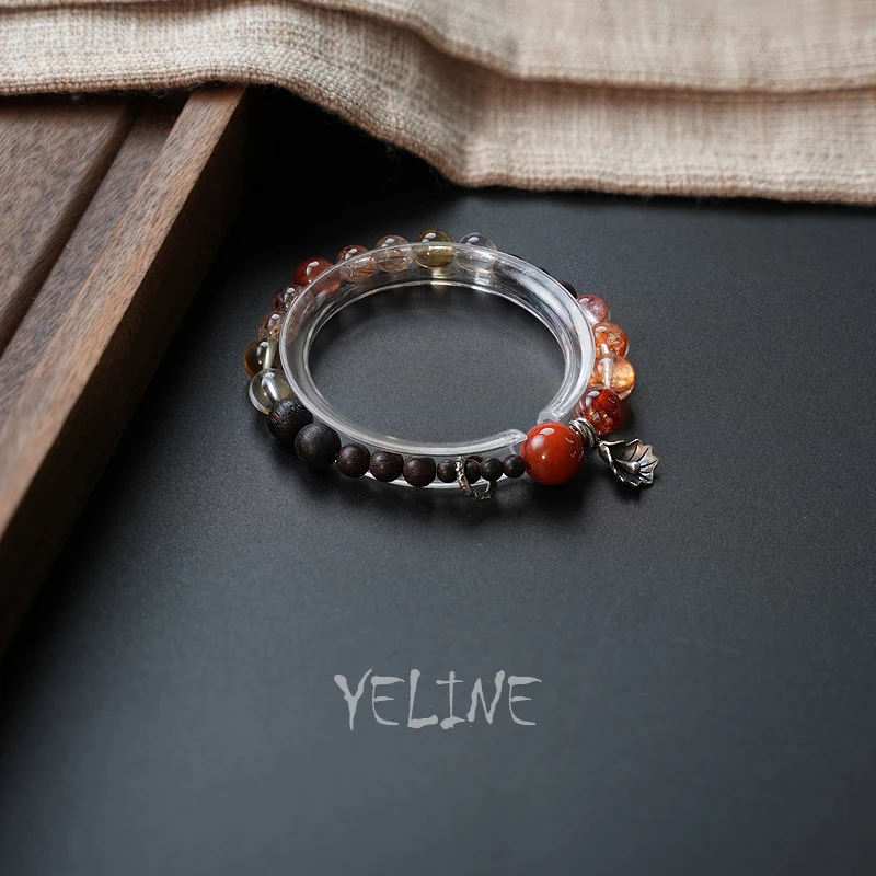 奕禾林 【红浆果】降真香水晶南红手串