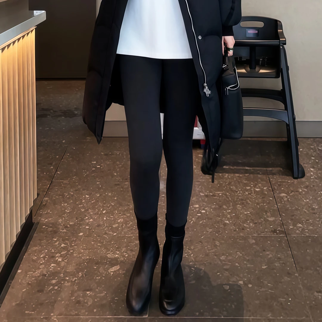 【加倍温暖】Mayya Plus麦芽定制气质显瘦毛茸茸打底裤32547333