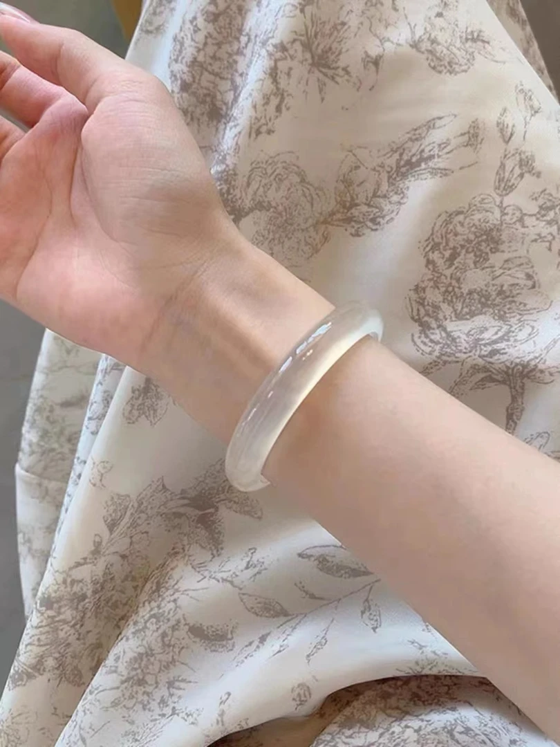 【冰白月光手镯】体验精品款【有正圈有圆条】