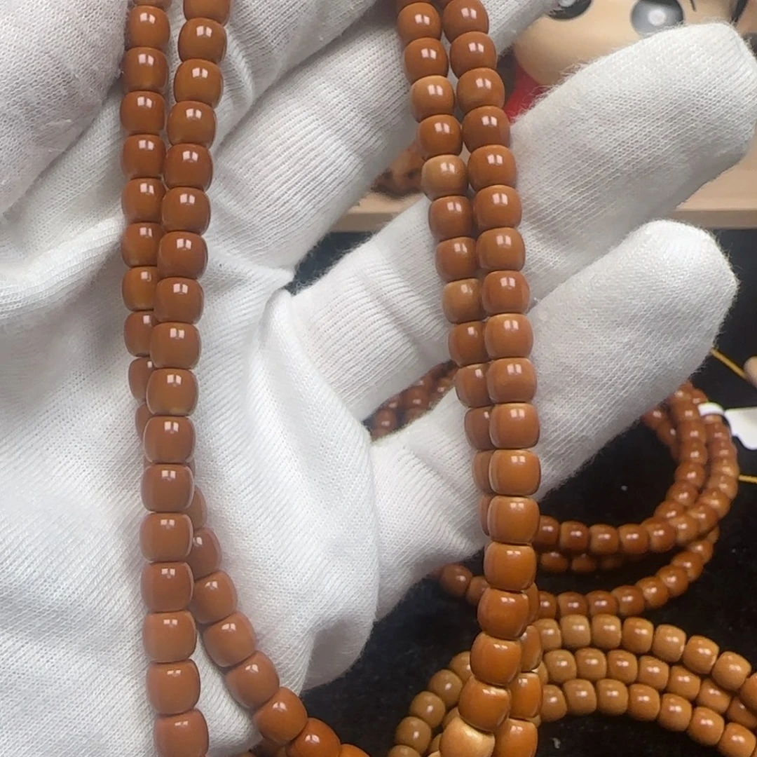 手串橄榄核老挝长串极限弧三花无白6.2mm