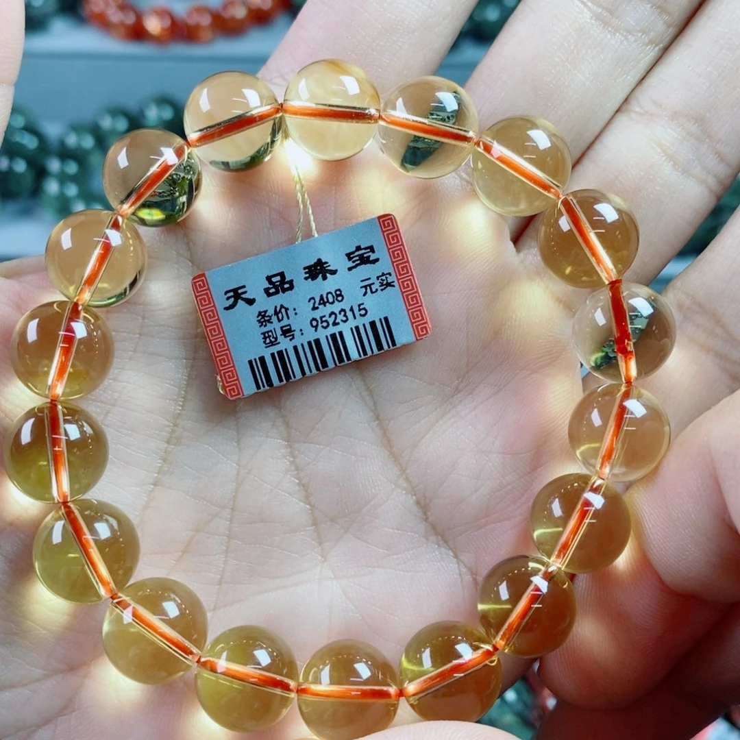 未镶嵌手链水晶黄水晶952315