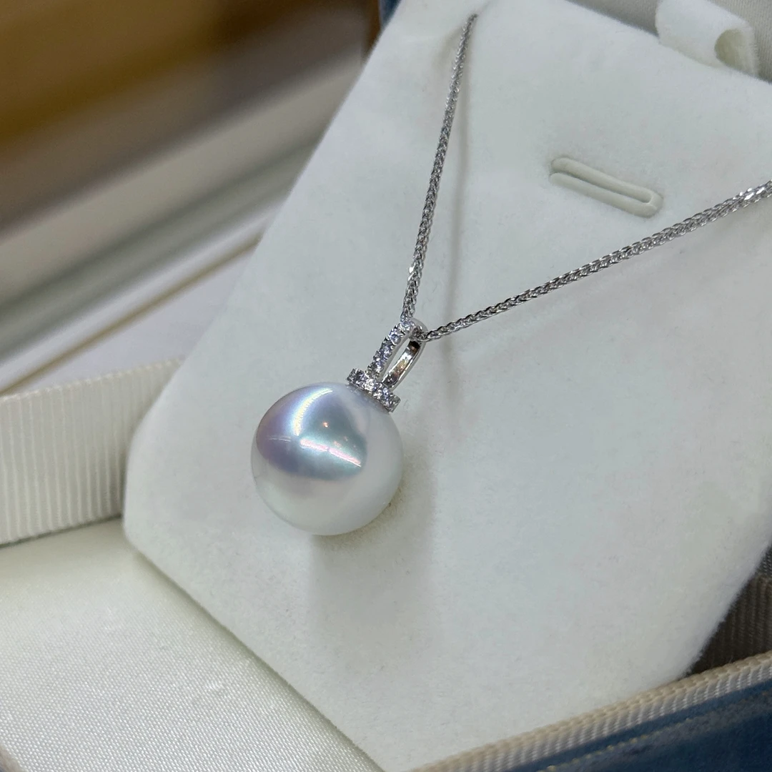 【小彤专属】【天鹅湖】天然正圆海水澳白12-13珍珠吊坠RY8265