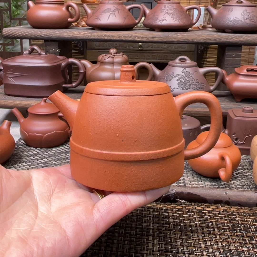 紫砂茶壶宜兴原矿紫砂手工制170