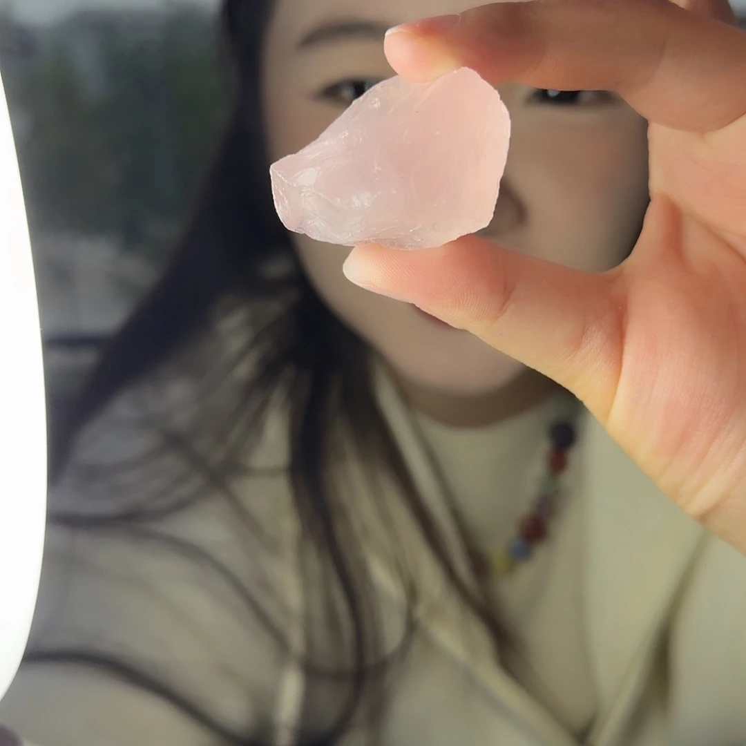 未镶嵌珠宝半成品水晶粉水晶原石