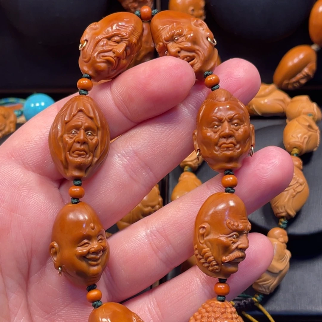 手***柔橄榄核手串/手链七星罗汗