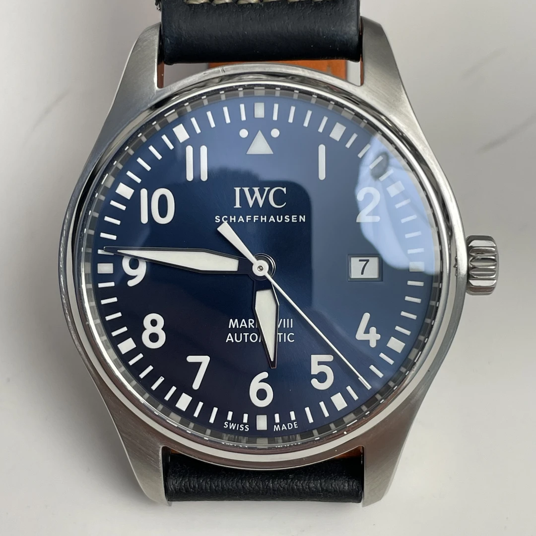 99新 IWC/万国 飞行员系列/自动机械/精钢皮质/40mm/单表