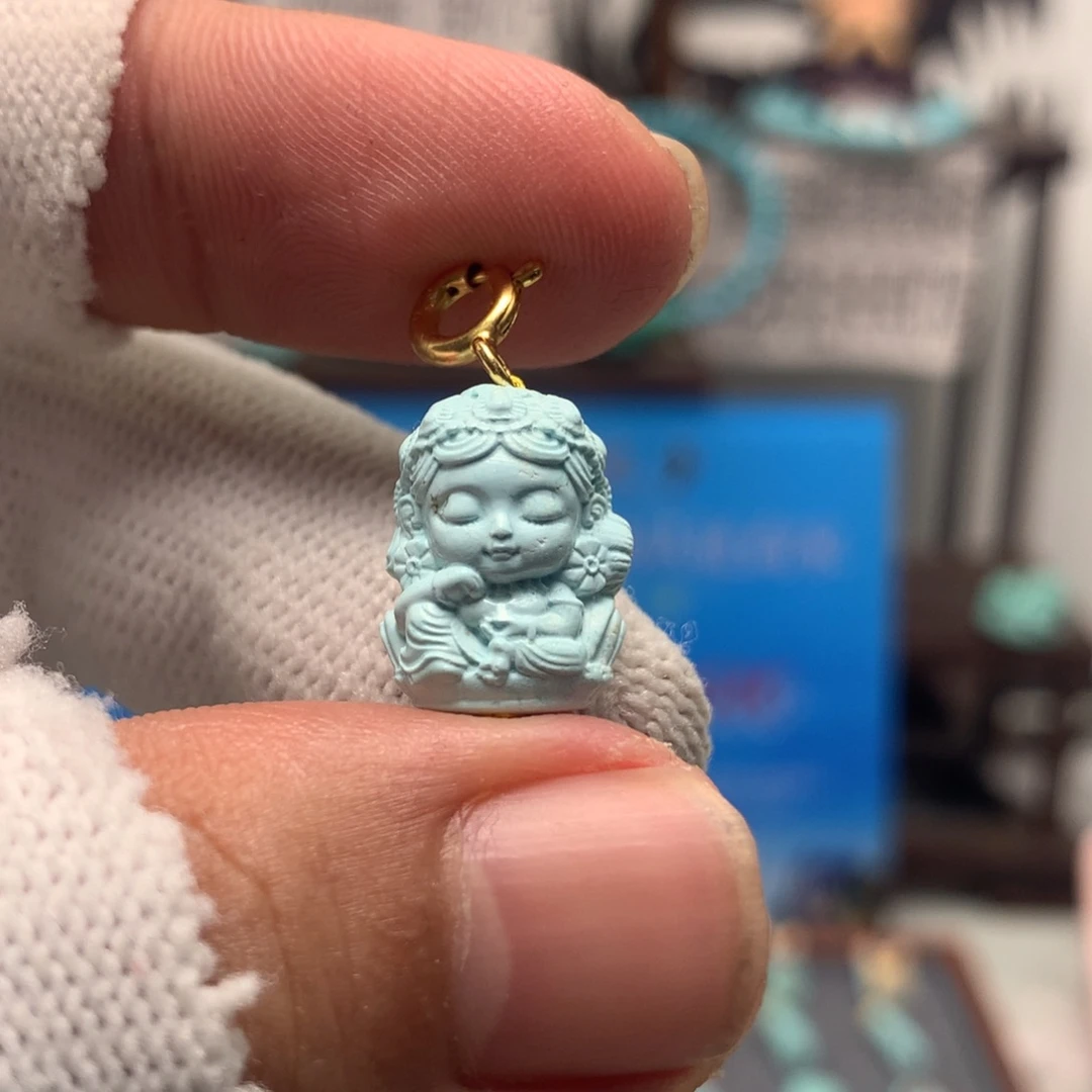 绿松石未镶嵌挂件