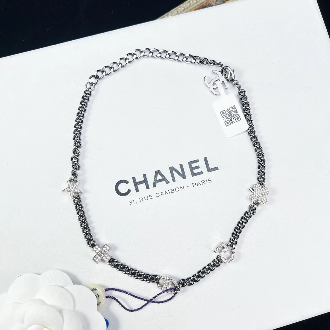 95新 Chanel/香奈儿 柚礼/香奈儿多元素枪色项链nm601010