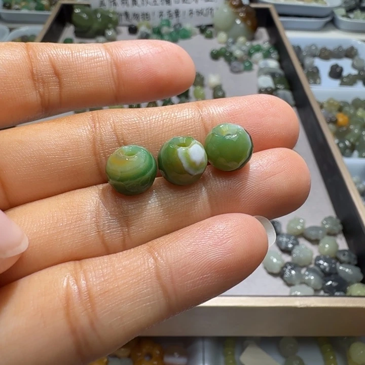 和田玉足银镶嵌珠宝半成品