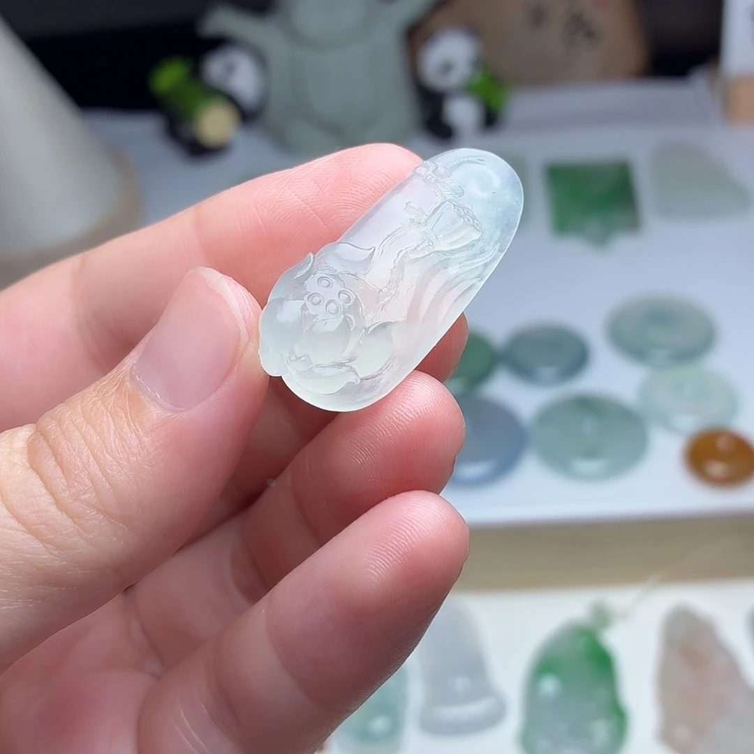 颈饰未镶嵌翡翠正冰木那一品清廉合合美美