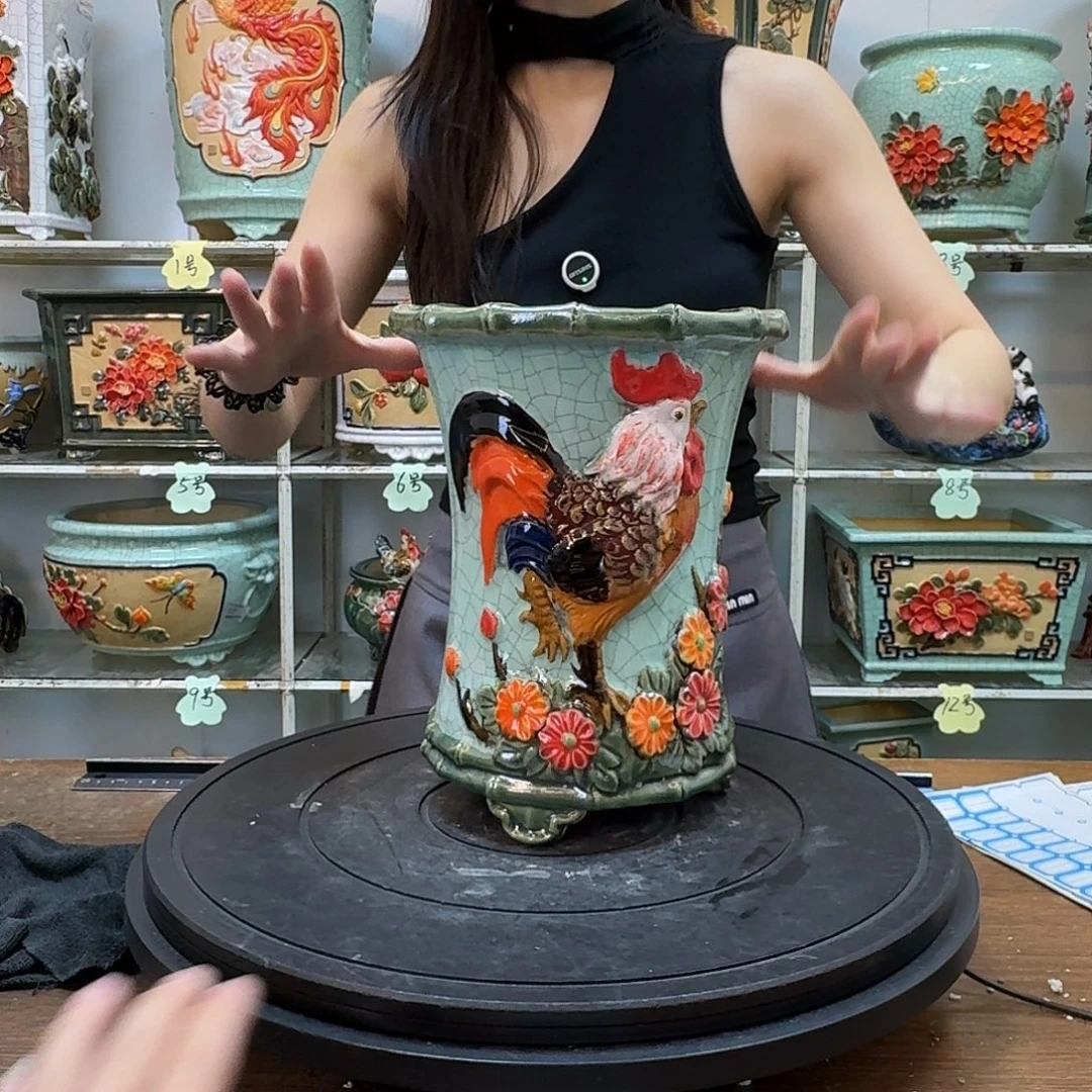 K***k无花朵石湾盆150陶哦花盆