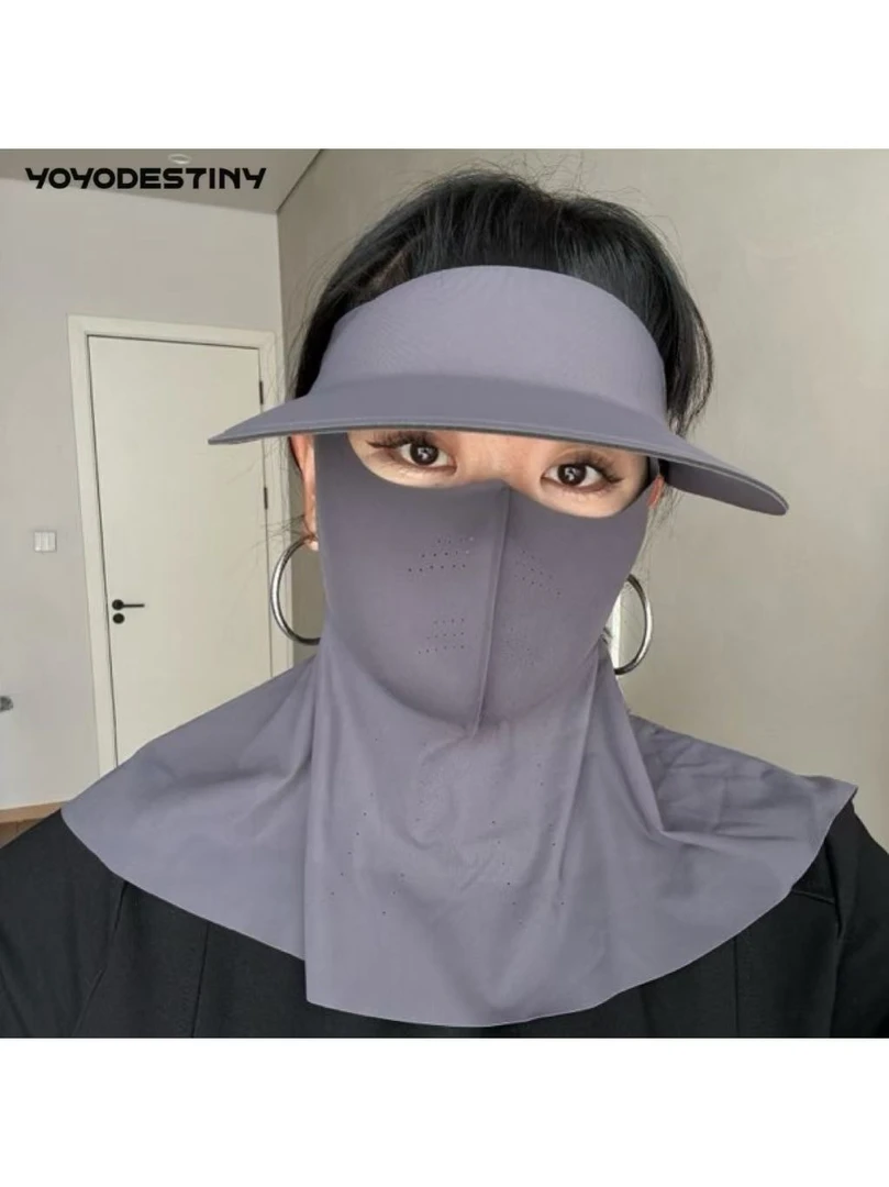 脸基尼面护帽三合一可拆卸全脸防晒四季防晒口罩防紫外线脸基尼