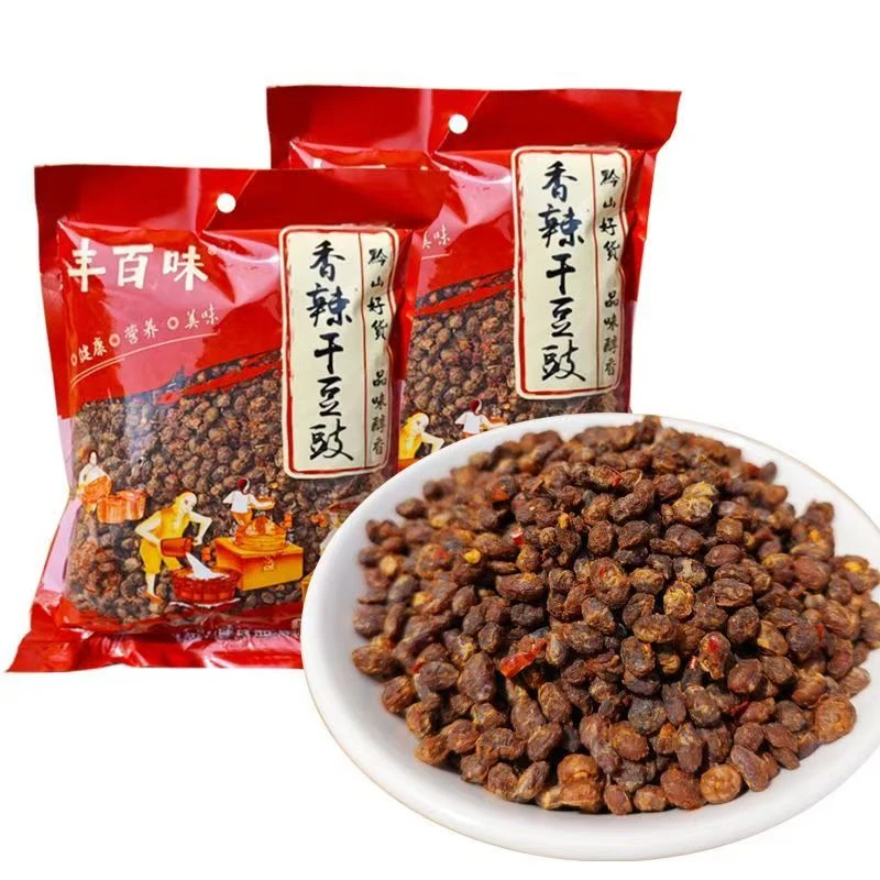 贵州特产美食香辣干豆豉麻辣香豆豉传统工艺发酵豆豉火锅回锅肉