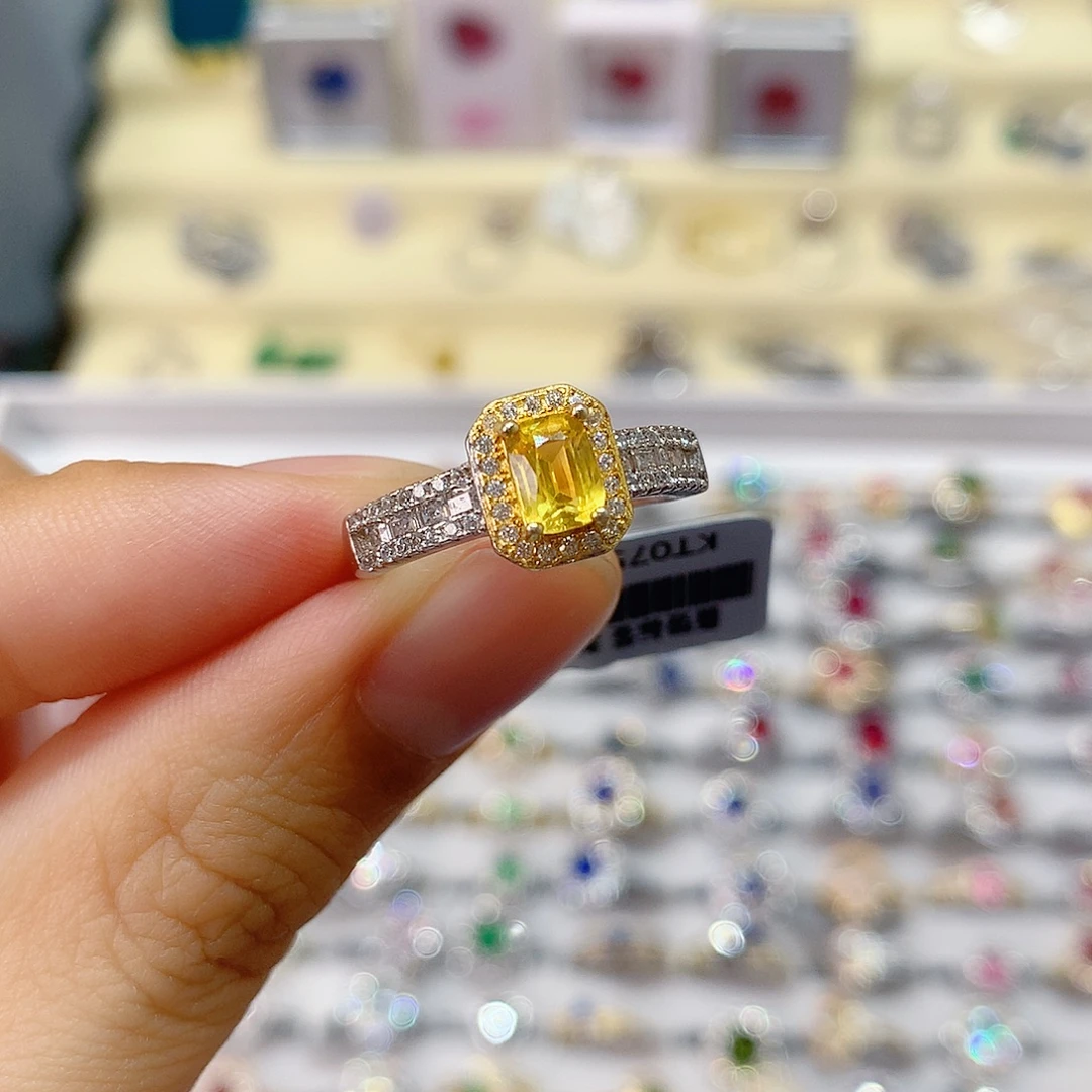 银S925镶嵌戒指蓝宝石