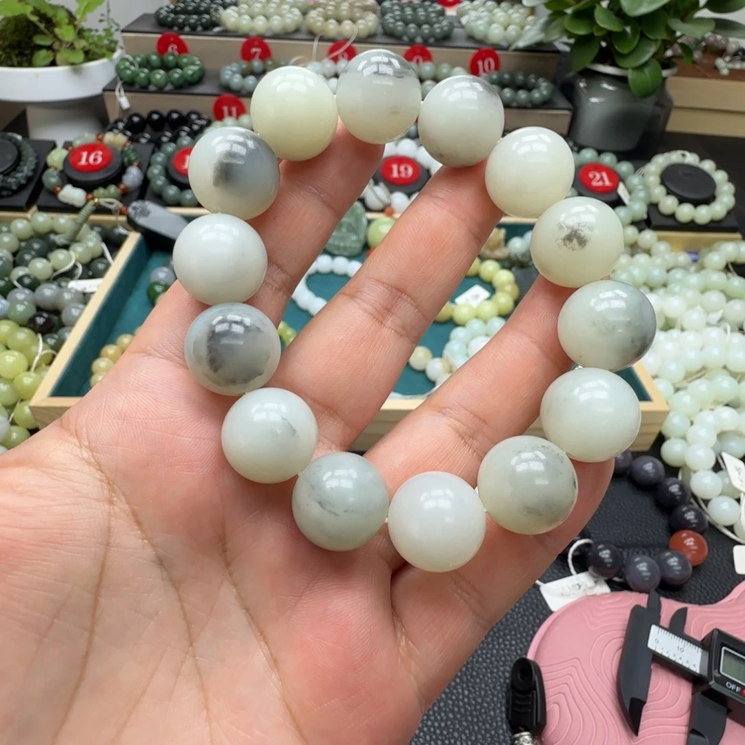 和田玉未镶嵌手链16