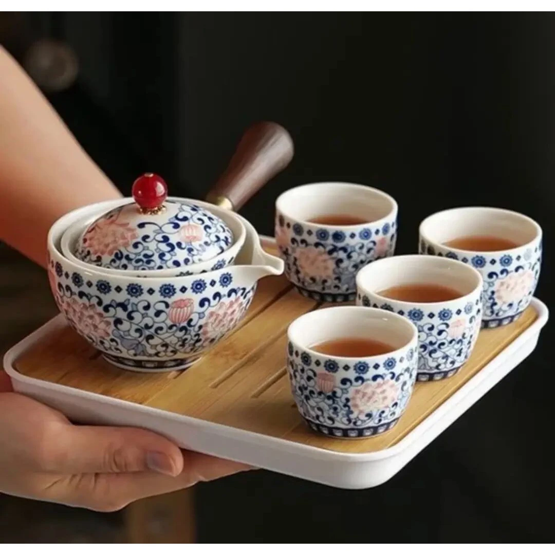 缠枝莲小康泡旅行茶具H148