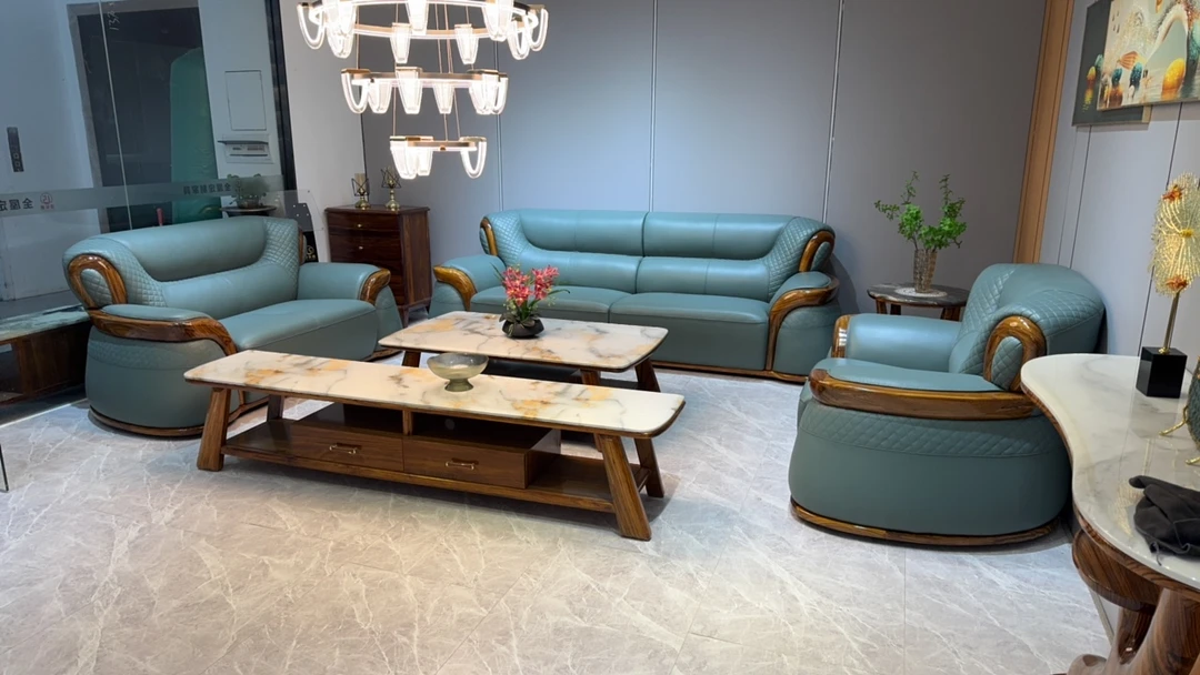 乌金木1+2+4大户型组合沙发客厅