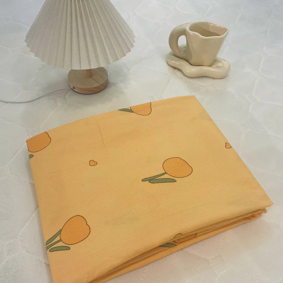 高支高密精梳斜纹面料双人床单【郁金茗香】230*230