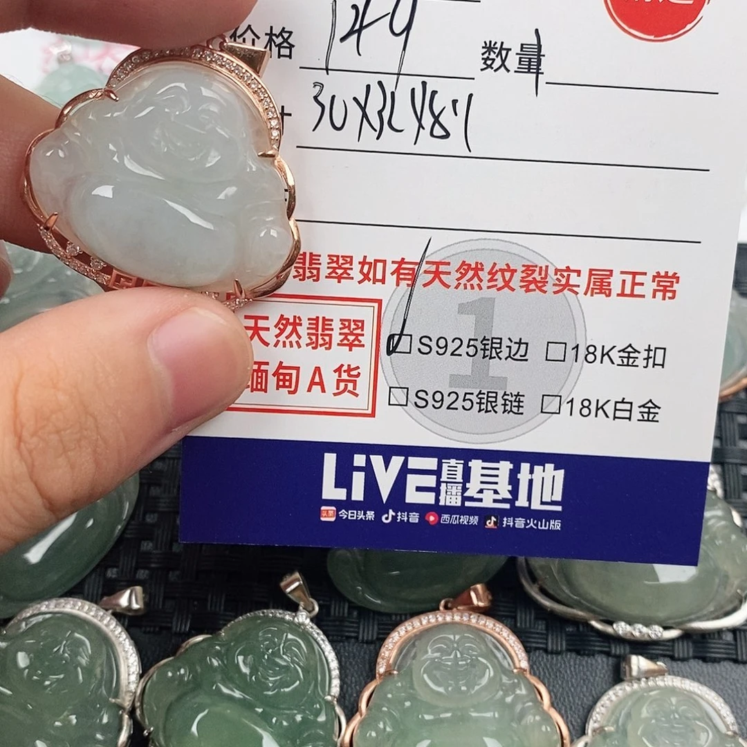 翡翠银S925镶嵌颈饰