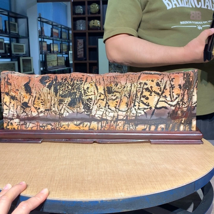 ，广西国画石摆件，收藏观赏