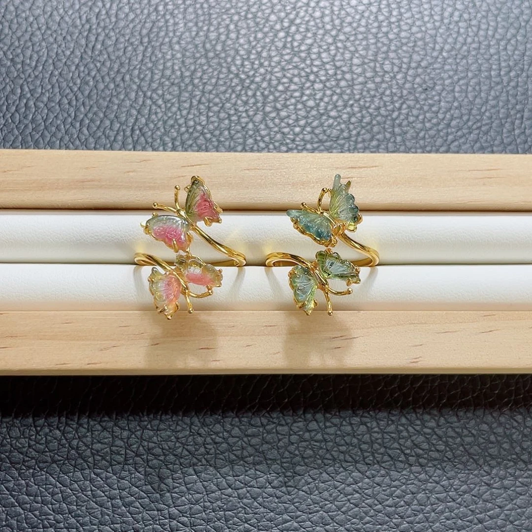 未镶嵌碧玺戒指多样性发其一