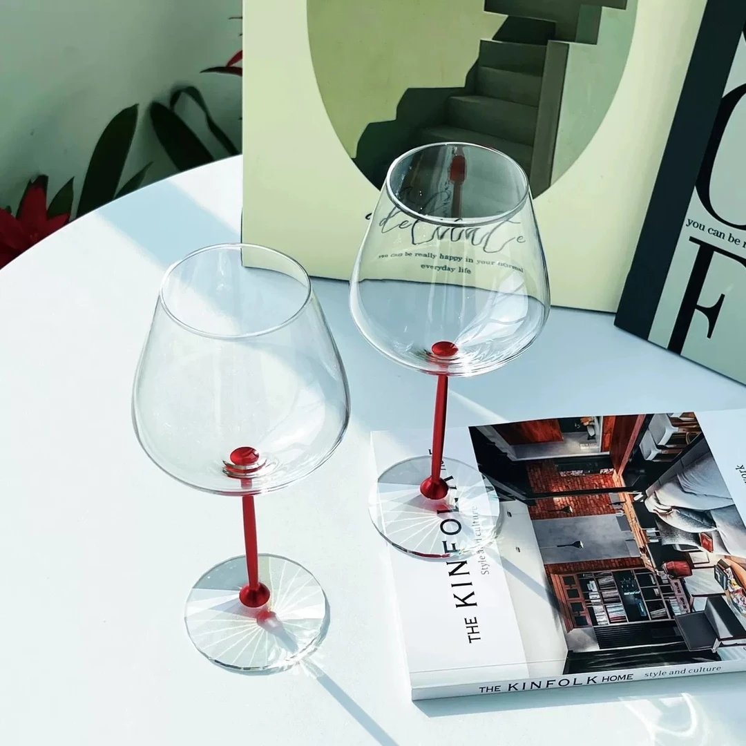 勃艮第高脚杯手工香槟杯欧式葡萄酒杯法式酒杯高脚款