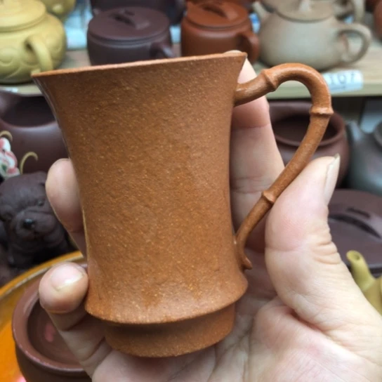 紫砂茶壶黄段泥竹节杯100豪升左右