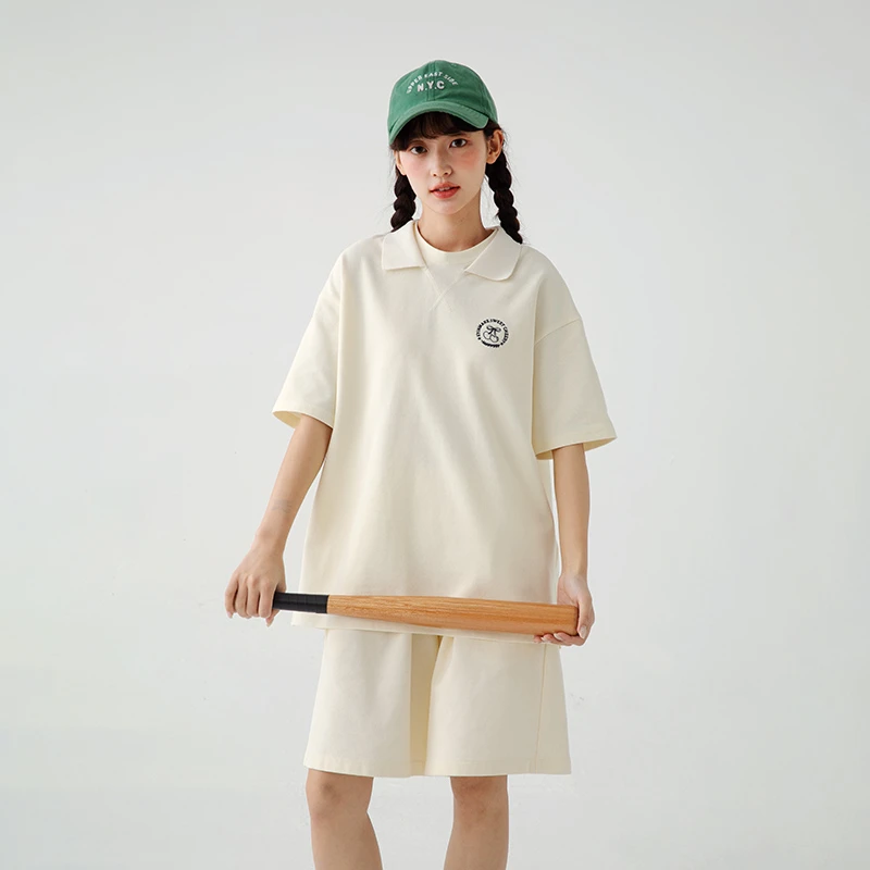 初中生夏季新款短袖polo衫休闲学院风女大童套装C25BP0060C