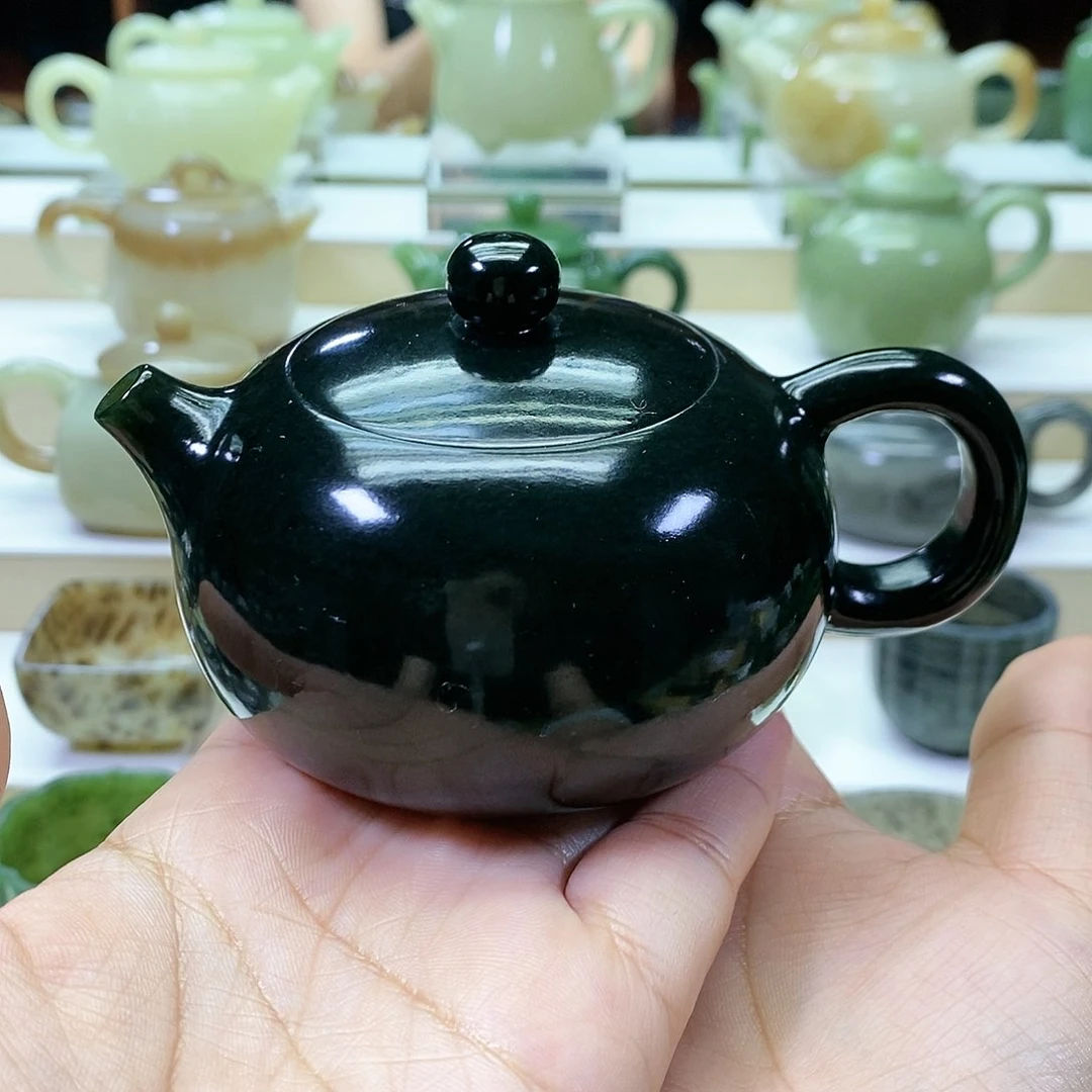 和田玉未镶嵌挂件茶壶（微瑕）