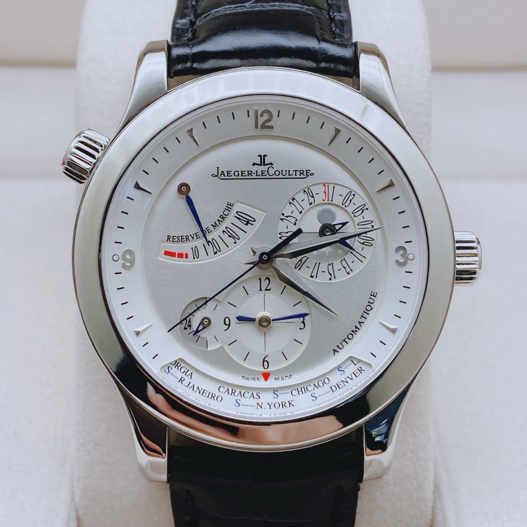 99新 Jaeger-LeCoultre/积家 地理大师 折叠扣 40mm 皮带