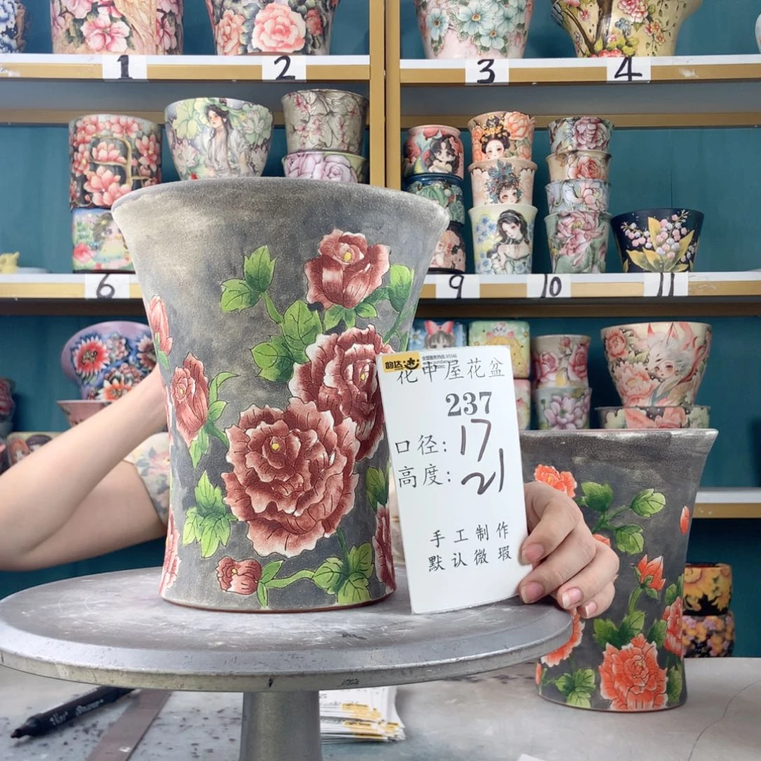 景德镇手工花盆237