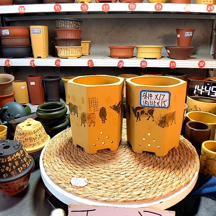 宜兴紫砂花盆13565