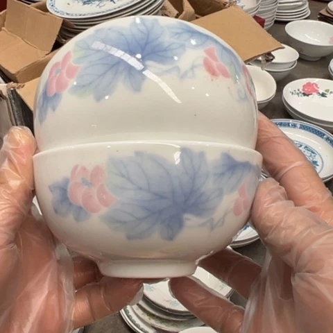 醴陵高温老碗11.厘米2个微瑕