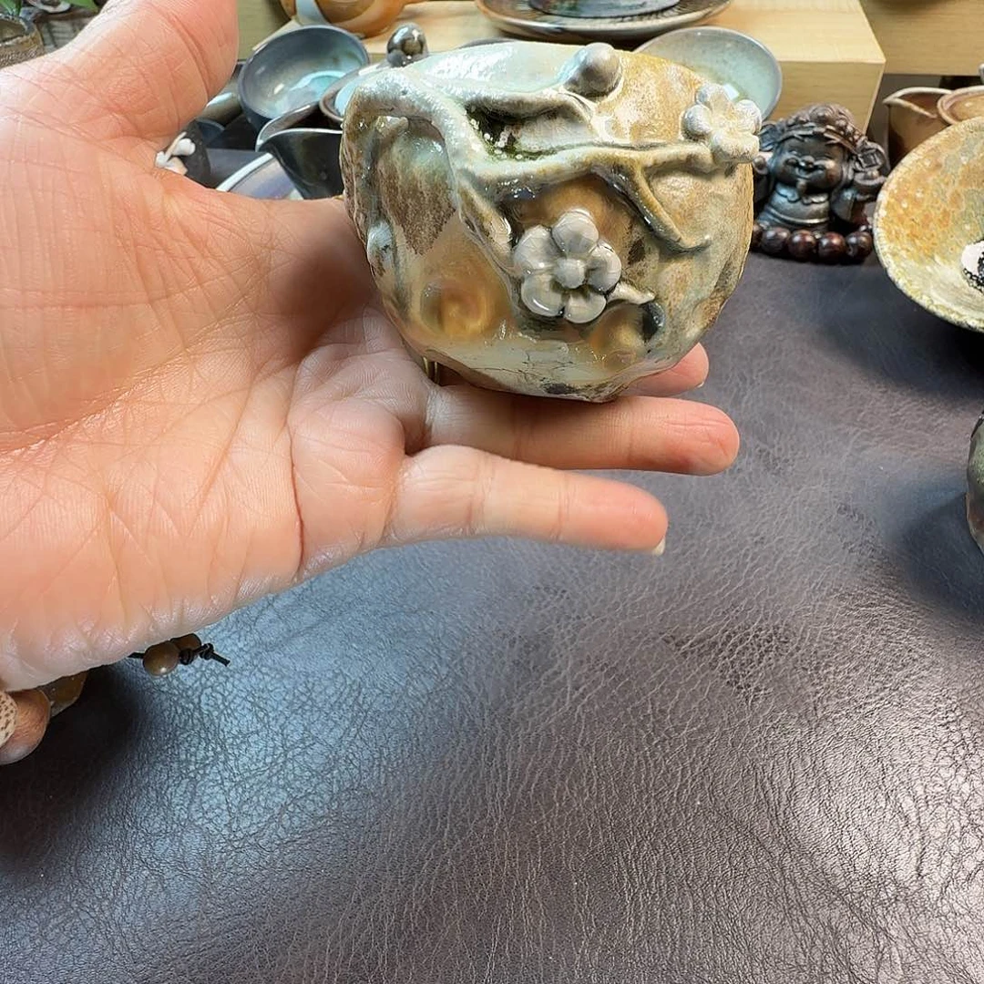 复古手工手作柴烧主人杯
