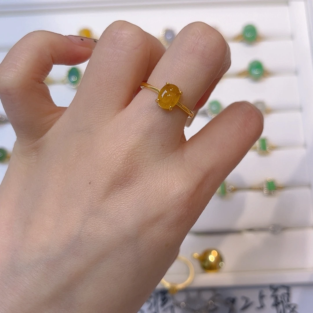 小***壹翡翠戒指银S925镶嵌