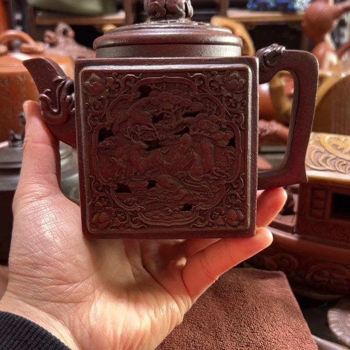 紫砂茶壶紫砂壶收藏起来了！