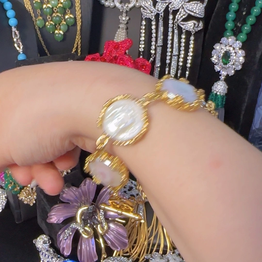 喵***喵花岗石纯铜锡合金纯铜手链