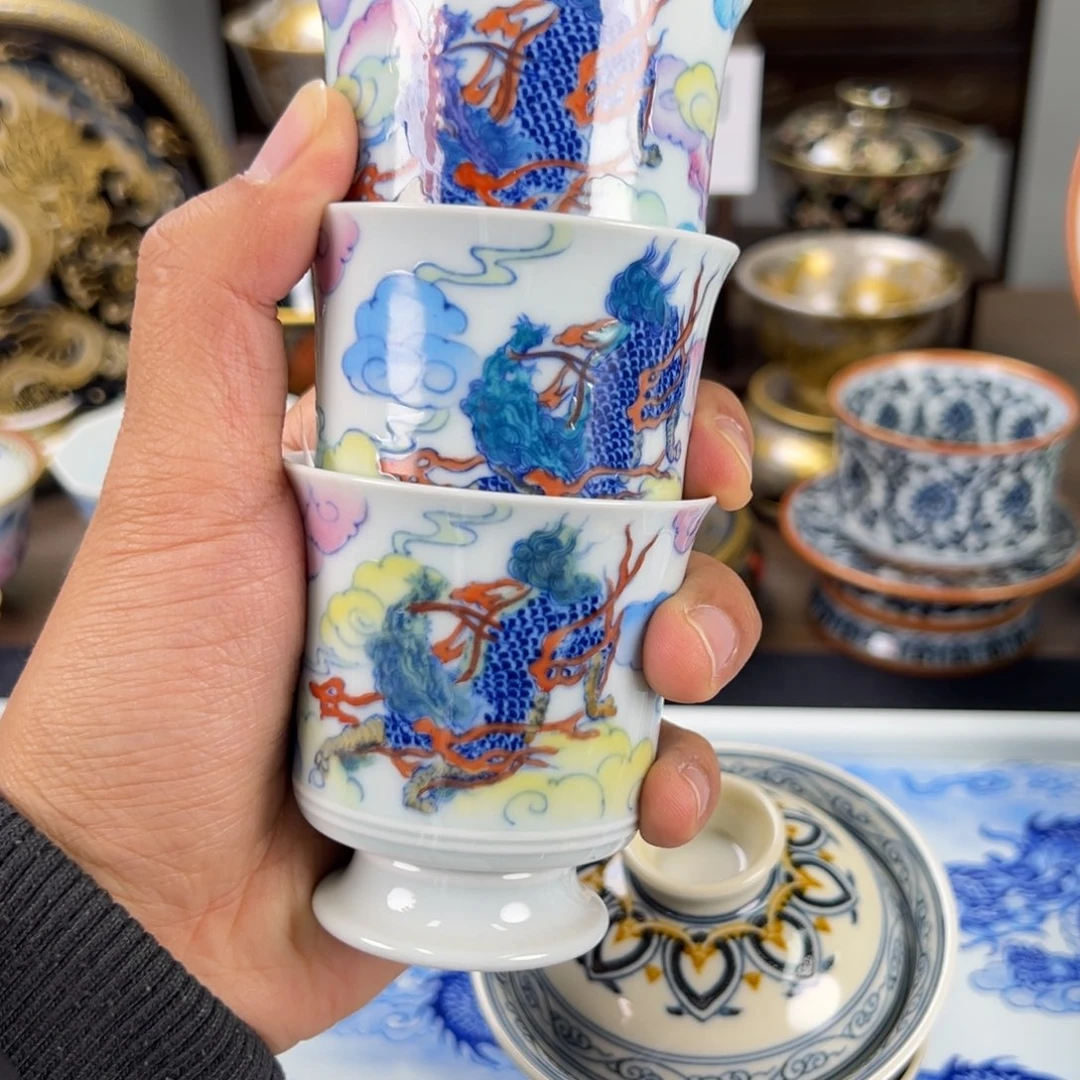 洪***天瓷片景德镇手工手绘陶瓷