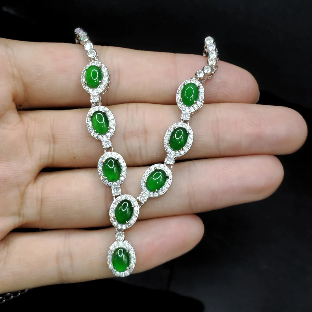 【老三珠宝】翡翠蛋面女神链WYXRL